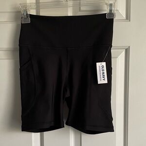Old Navy Black Biker Shorts High Rise 6” XS NWT